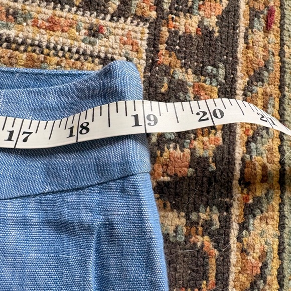 Talbots | Blue A-Line Skirt with Colorful Floral Embroidery | Size 14 - Picture 9 of 10